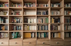 Library bookshelves