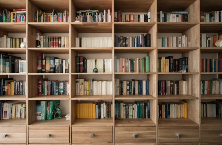 Library bookshelves