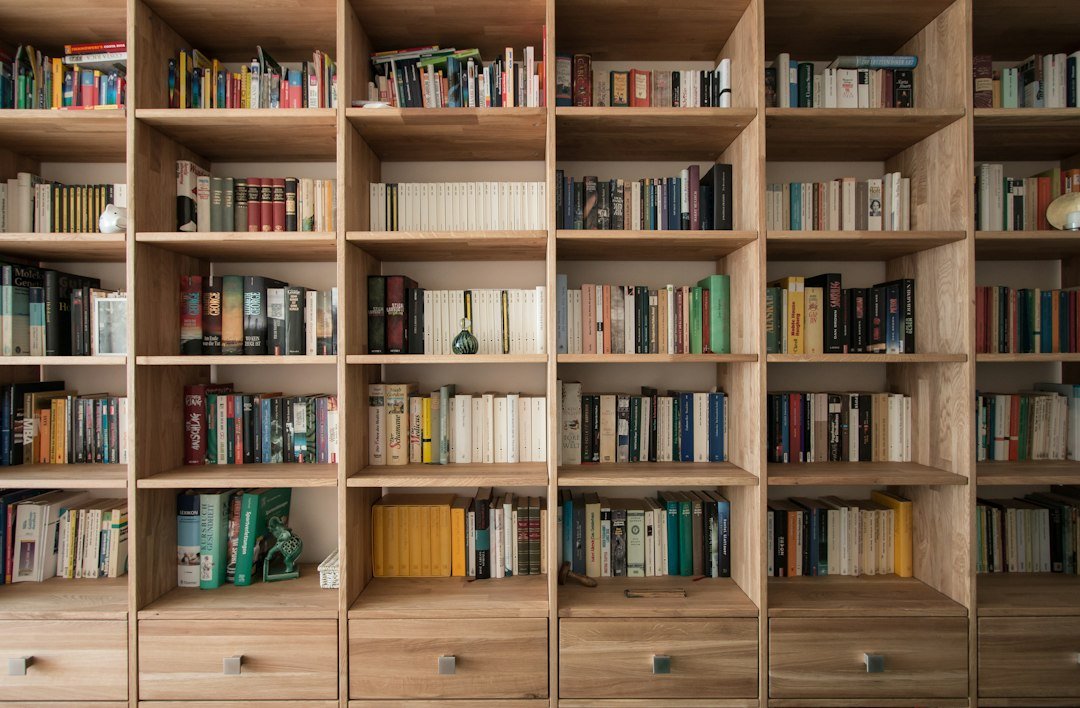 Library bookshelves